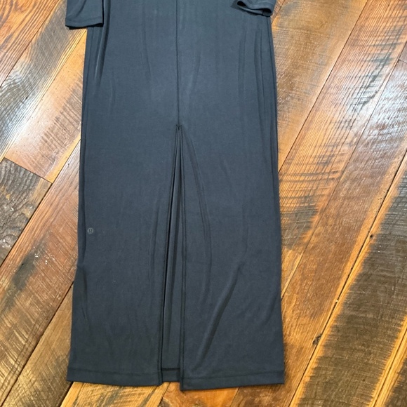 Lululemon Soft Jersey Long Sleeve Maxi Dress Black Size M - Picture 5 of 8